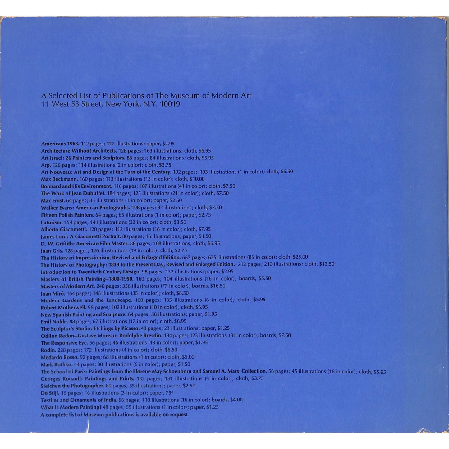 Robert Motherwell with sections from the artist writings by frank O'Hara