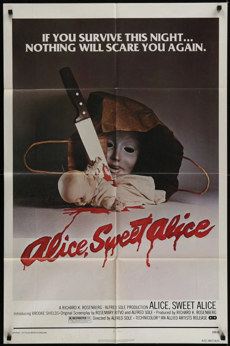 Alice, Sweet Alice 1976 Original Movie Poster 27x41 Horror
