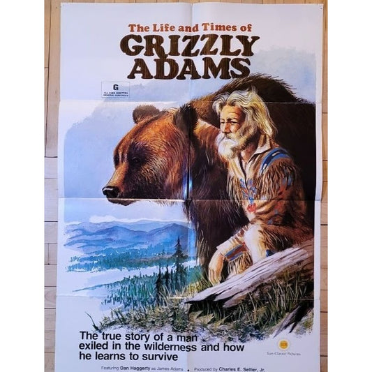 The Life and Times of Grizzly Adams (1974) Original Movie Poster 27x41 Folded