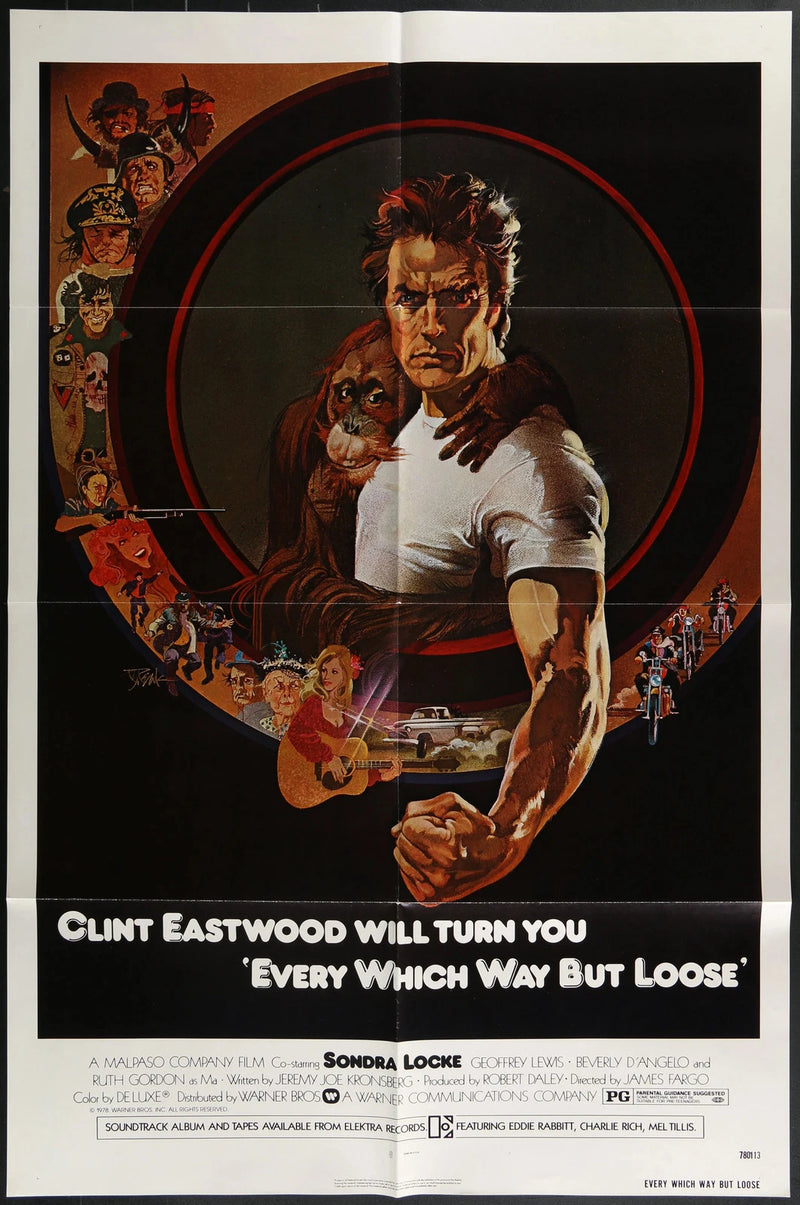 Every Which Way but Loose (1978) Original One Sheet Movie Poster 27x41