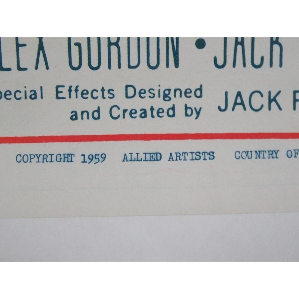 The Atomic Submarine (1959) Original Vintage One-Sheet Movie Poster Linenbacked