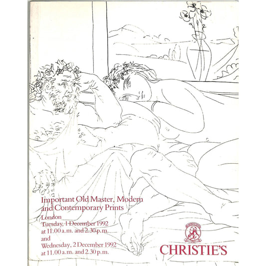 Christie's Modern and Contemporary Prints Dec 1, 1992 & Dec 2, 1992