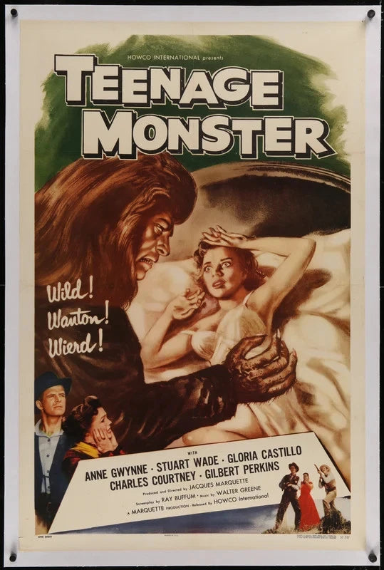 Teenage Monster 1957 Original Linen Backed Movie Poster 27x41 Anne Gwynne Horror