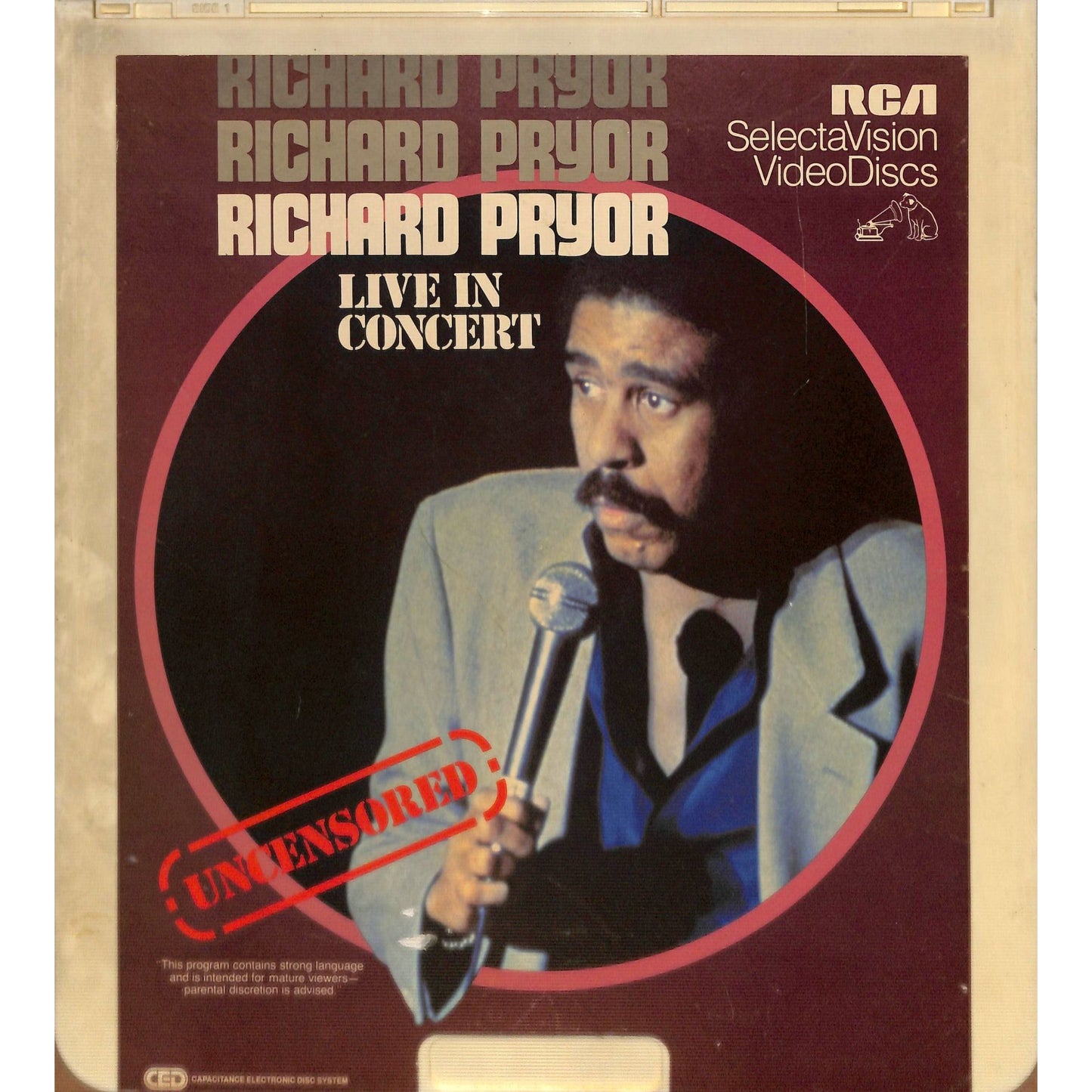Richard Pryor Live in Concert (1979) Vintage CED Videodisc TESTED WORKING