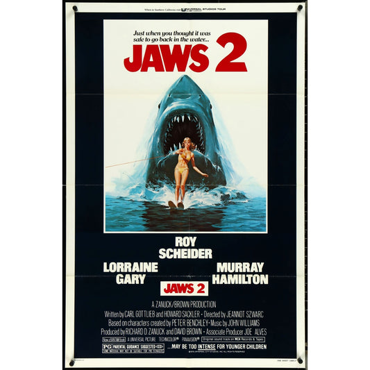 Jaws (1978) Original Movie Poster Folded 27x41