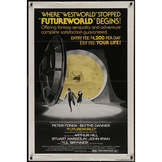 Futureworld (1976) Original Movie Poster Folded 27x41