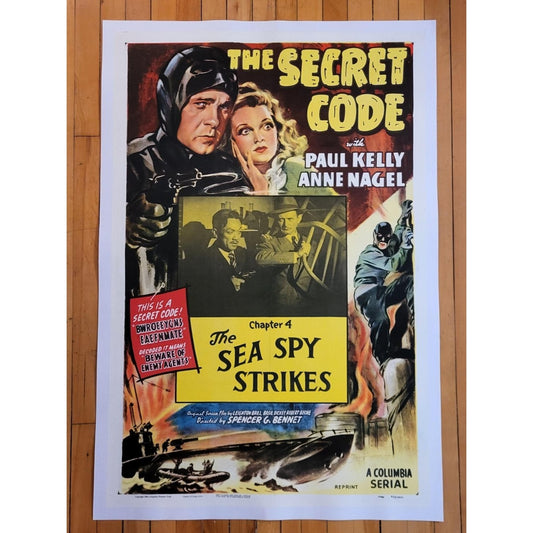 The Secret Code (1942) Linenbacked Restored Columbia Serial Poster 27.25x41