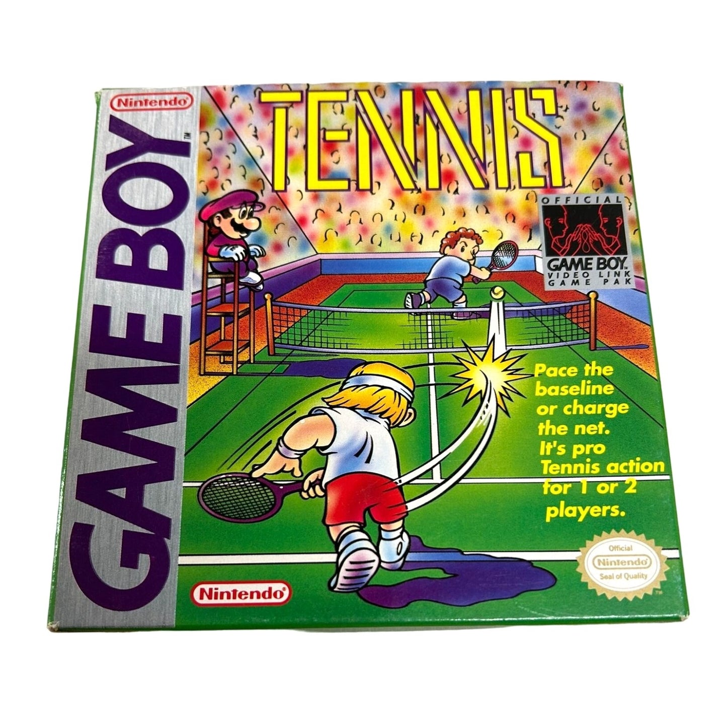 Gameboy Tennis (Nintendo, 1989) Green background, complete with game and manual