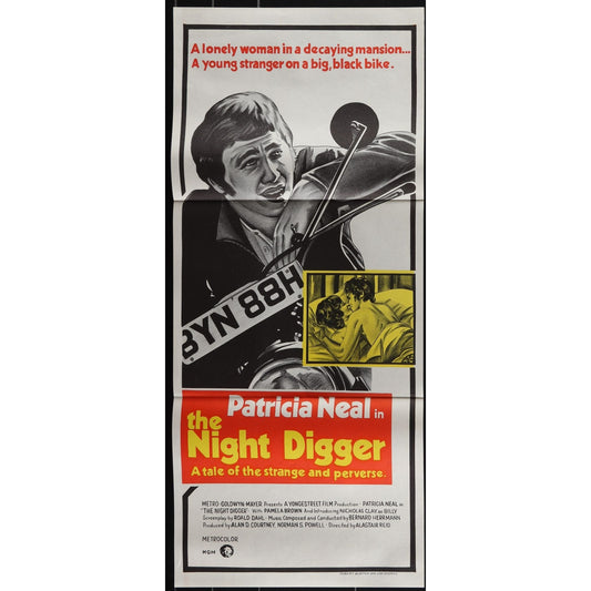 The Night Digger (1971) Original Australian Daybill Movie Poster Folded 13x30