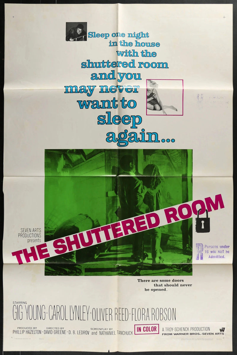 The Shuttered Room 1967 Original Movie Poster 27x41 Gig Young Oliver Reed Horror