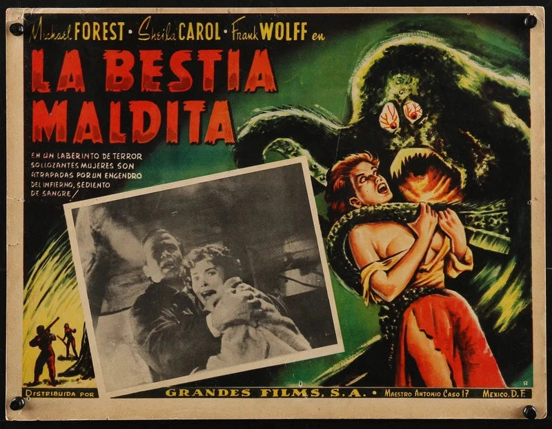 Beast from Haunted Cave 1959 Mexican Lobby Card 12.75x16.75 Roger Corman Horror