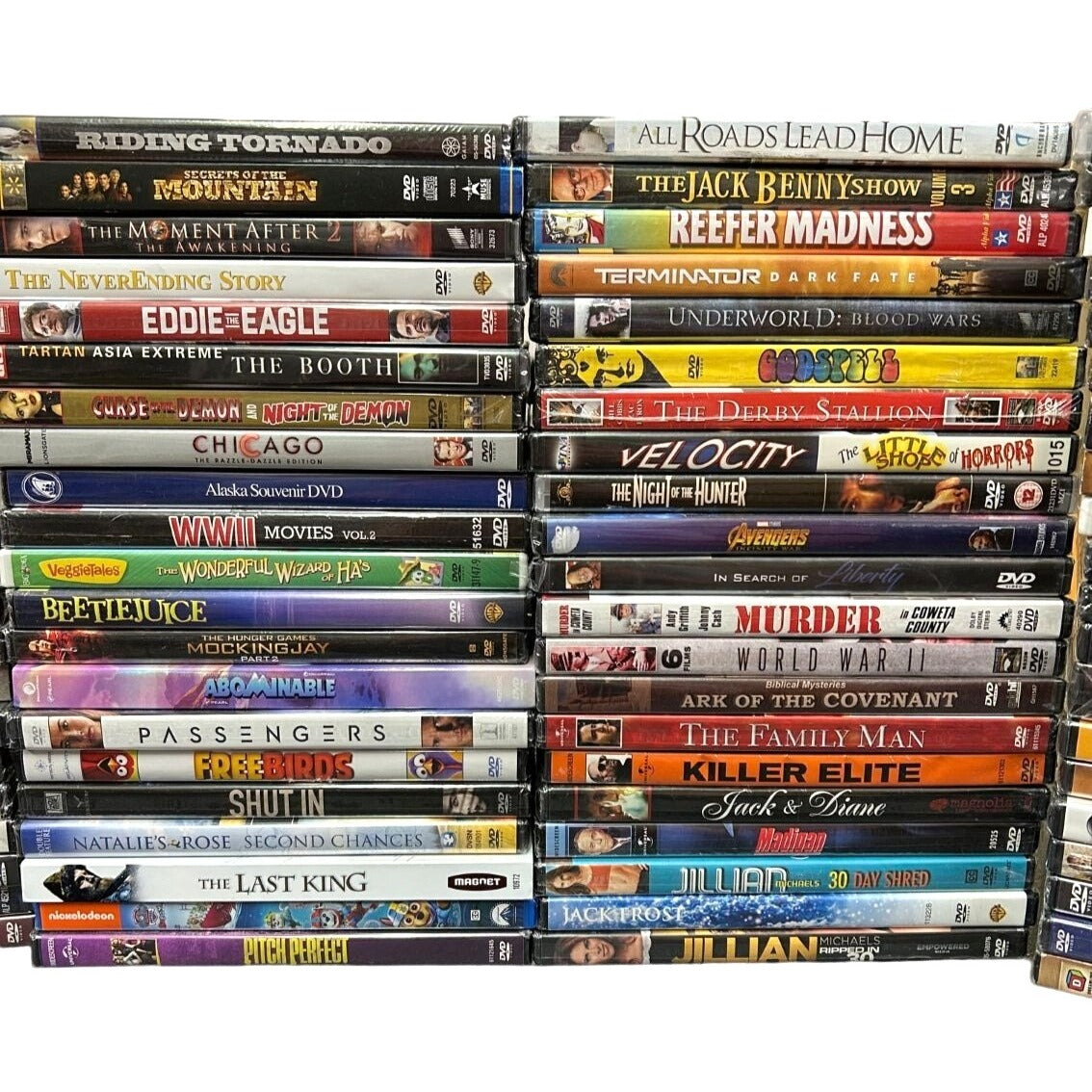 BULK LOT 104 Brand New Sealed DVDs Movies, TV, Documentaries Multi-Genre SG2-7