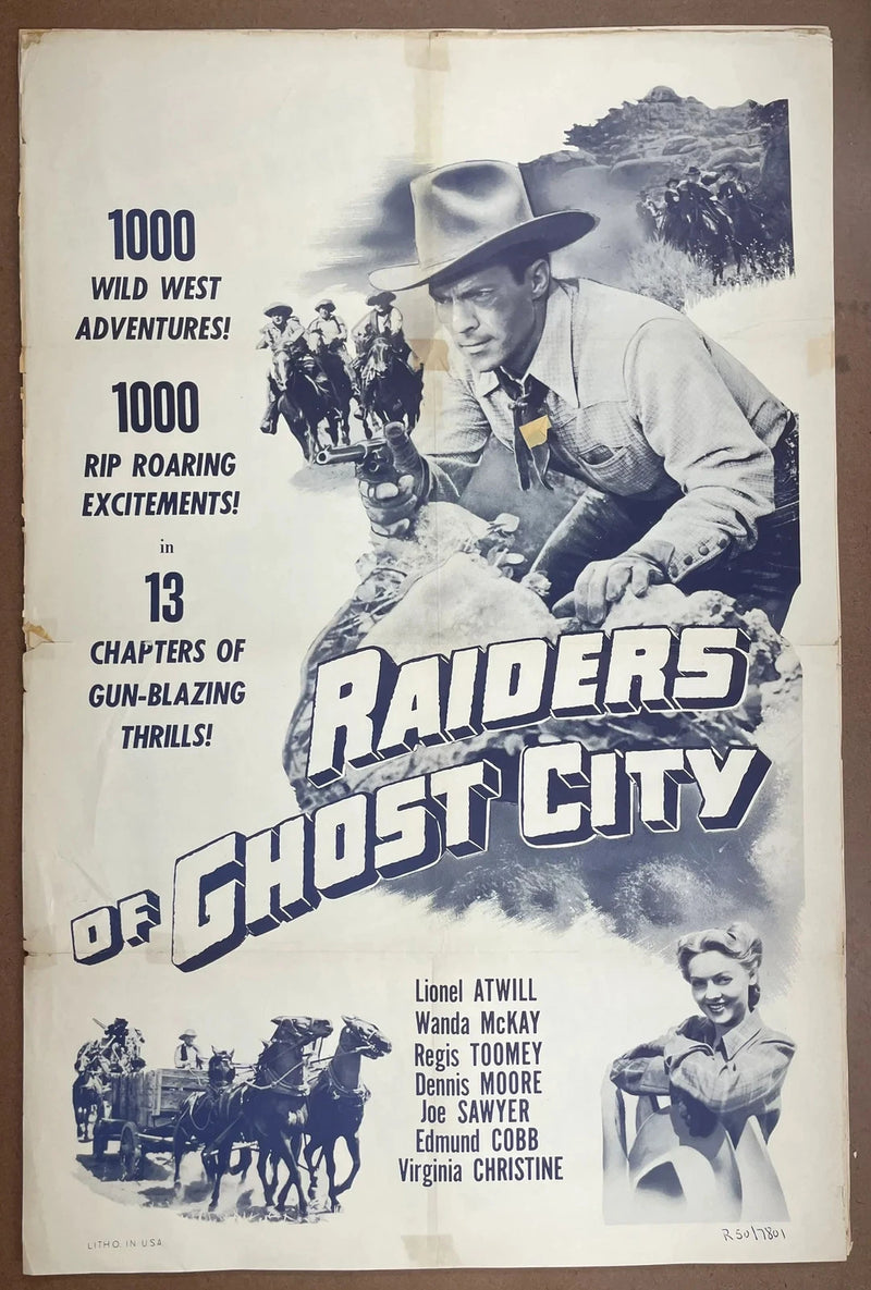 Raiders of Ghost City 1944 Original US One Sheet Movie Poster Western Serial