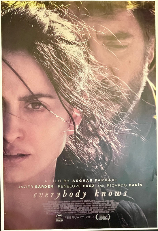 Everybody Knows 2018 Original Movie Poster 27x40 DS Cruz Bardem Farhadi