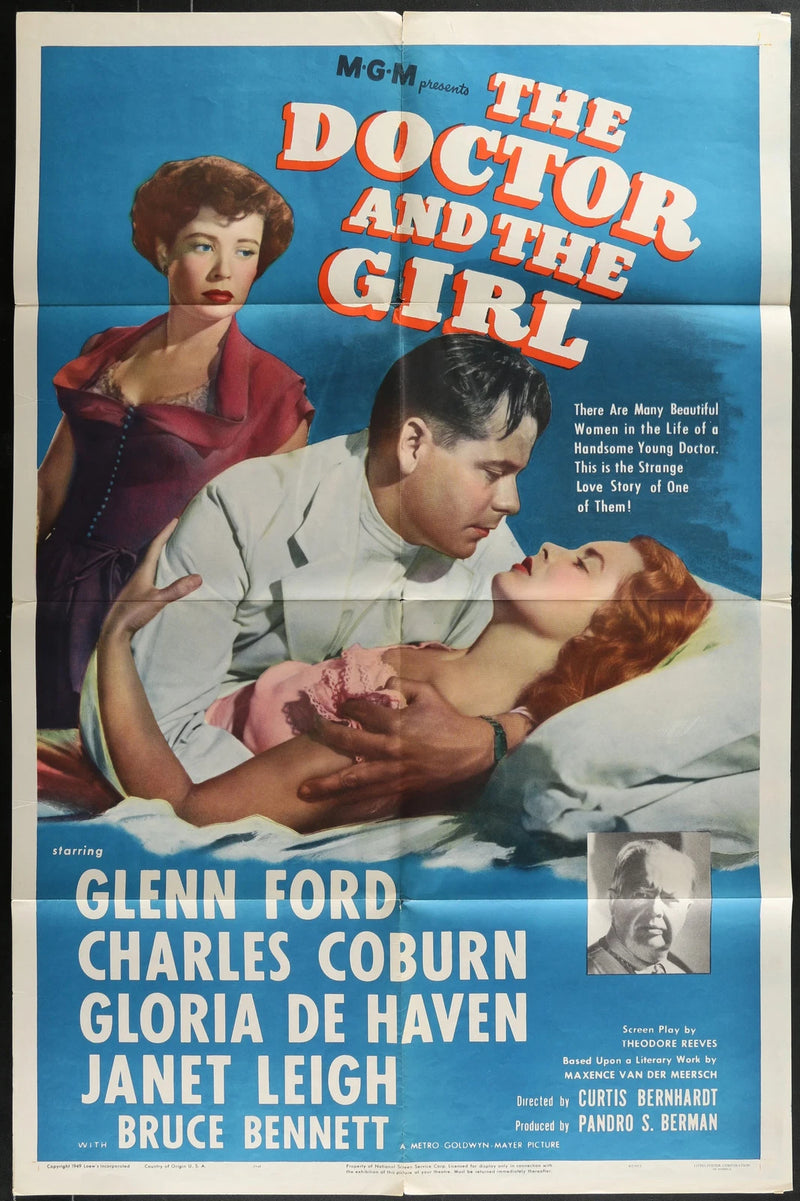 The Doctor and the Girl (1949) Original Movie Poster Folded 27x41