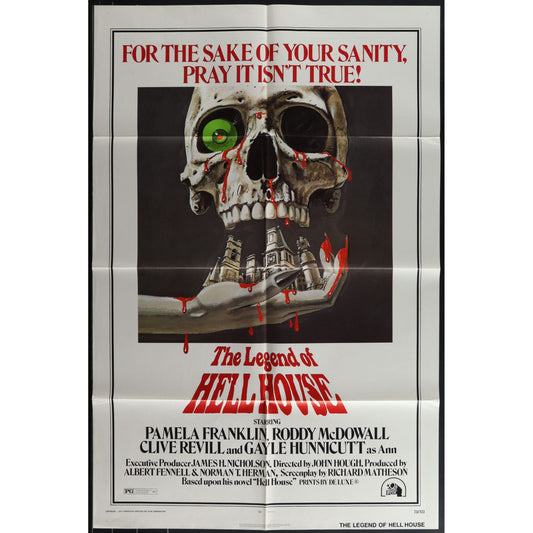 The Legend of Hell House (1973) Original Folded Movie Poster 27x41 G Cond EM4-76
