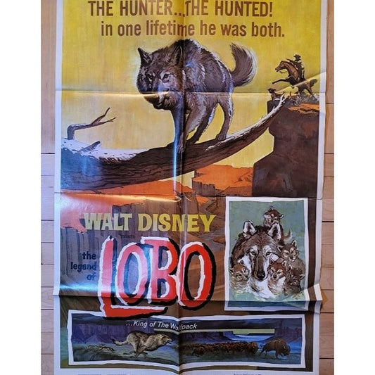 The Legend of Lobo (1962) Original movie Poster 27x41 Folded Walt Disney