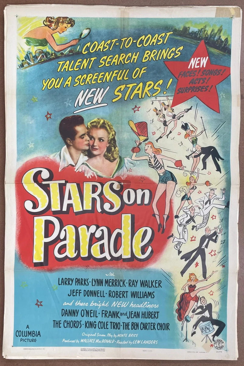 Stars on Parade (1944) 27x41 One Sheet Movie Poster Nat King Cole Larry Parks