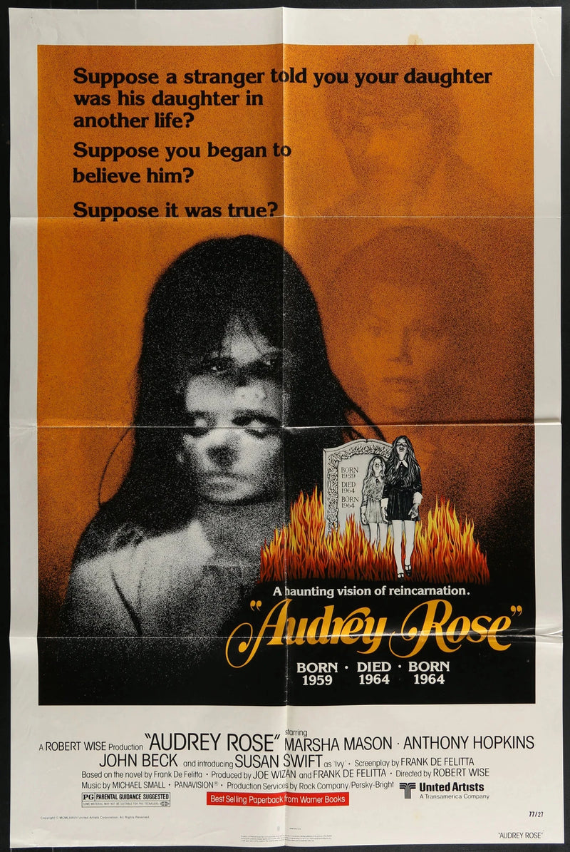 Audrey Rose (1977) Original One Sheet Horror Movie Poster 27x41 Anthony Hopkins