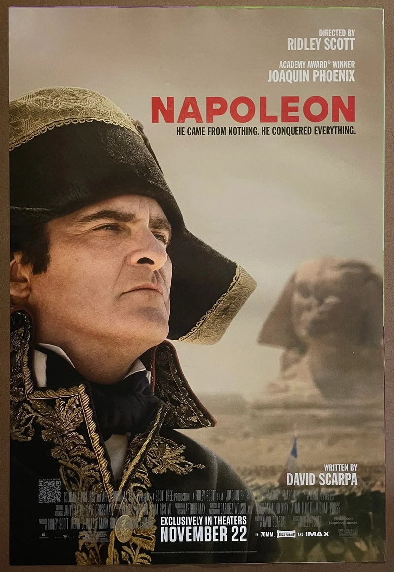 Napoleon 2023 USA One-Sheet Rolled Poster Joaquin Phoenix Ridley Scott DS