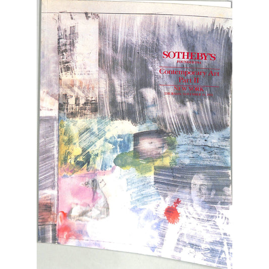 Sotheby's Contemporary Art Auction Catalog (Part 2) November 14, 1991