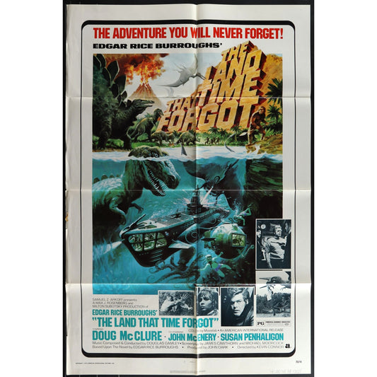The Land That Time Forgot (1974) Original Fantasy Movie Poster Folded 27x41