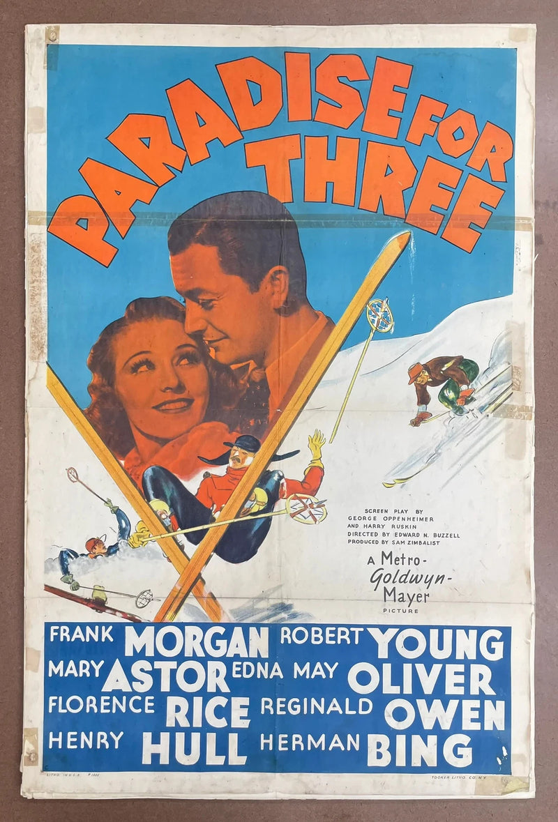 Paradise for Three 1938 Original US One Sheet Movie Poster