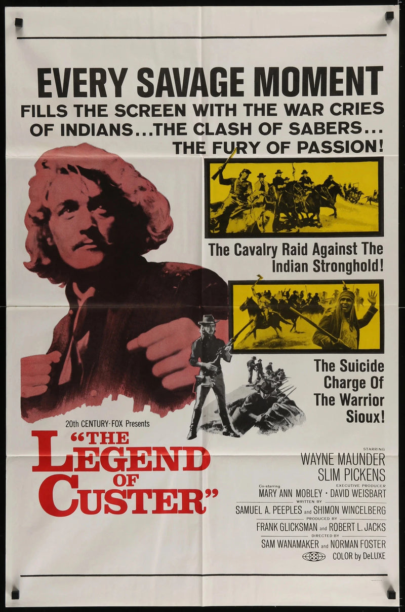 The Legend of Custer (1967) Original One Sheet Movie Poster Folded 27x41 Western