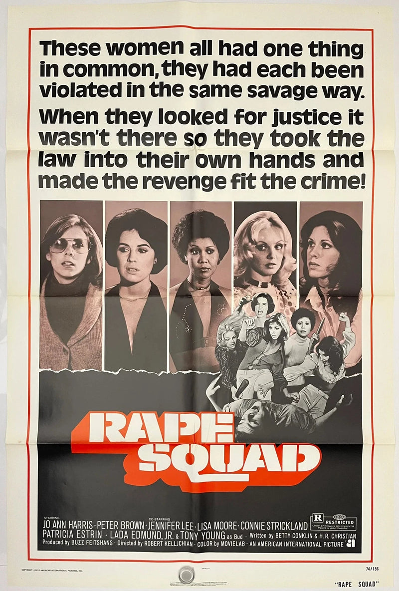 Rape Squad 1974 27x41 Folded USA One Sheet Movie Poster Jo Ann Harris AIP