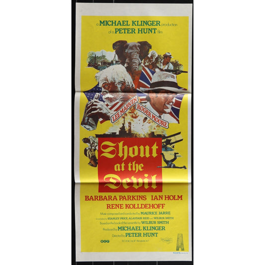 Shout at the Devil (1976) Original Australian Daybill Movie Poster Folded 13x30