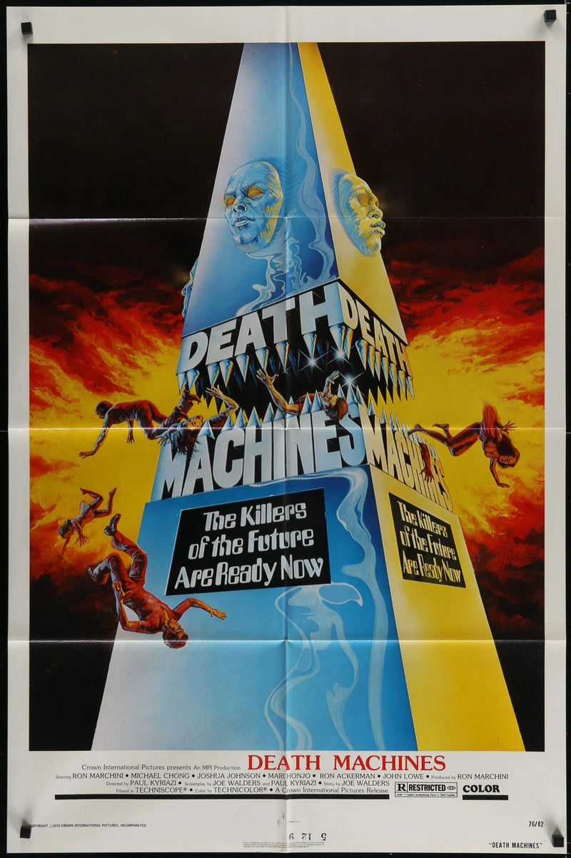 Death Machines 1976 Original Movie Poster 27x41 Martial Arts Sci-Fi Ron Marchini