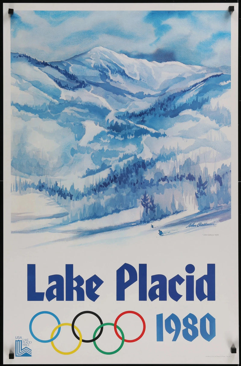 Lake Placid 1980 Winter Olympics Original USA Poster 24x37 John Gallucci Art