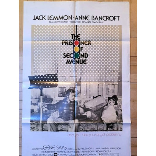 The Prisoner of Second Avenue (1975) Original Movie Poster Folded 27x41