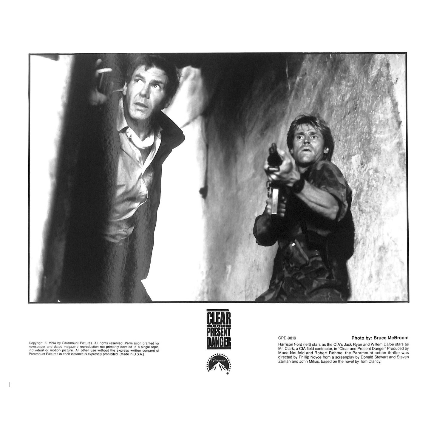 Clear and Present Danger (1994) Movie Still Full Set 8x10