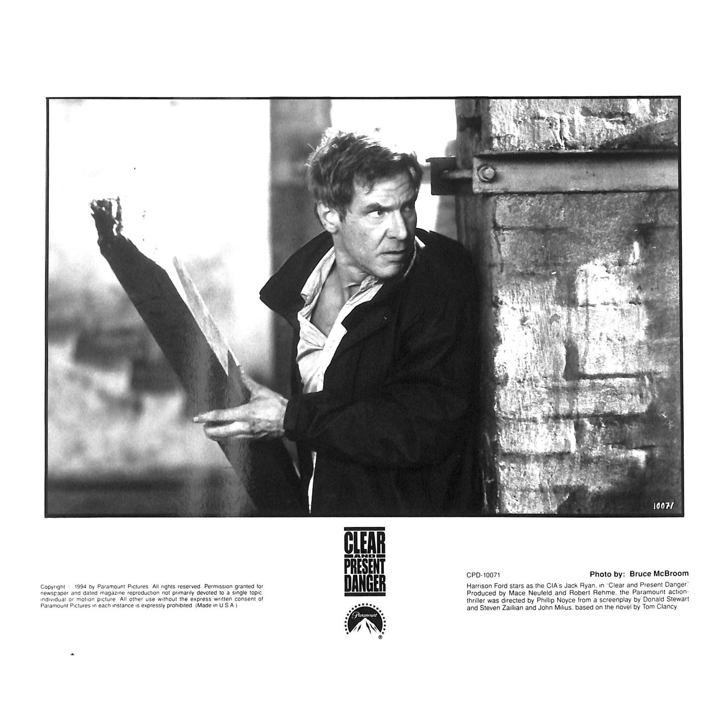 Clear and Present Danger (1994) Movie Still Full Set 8x10