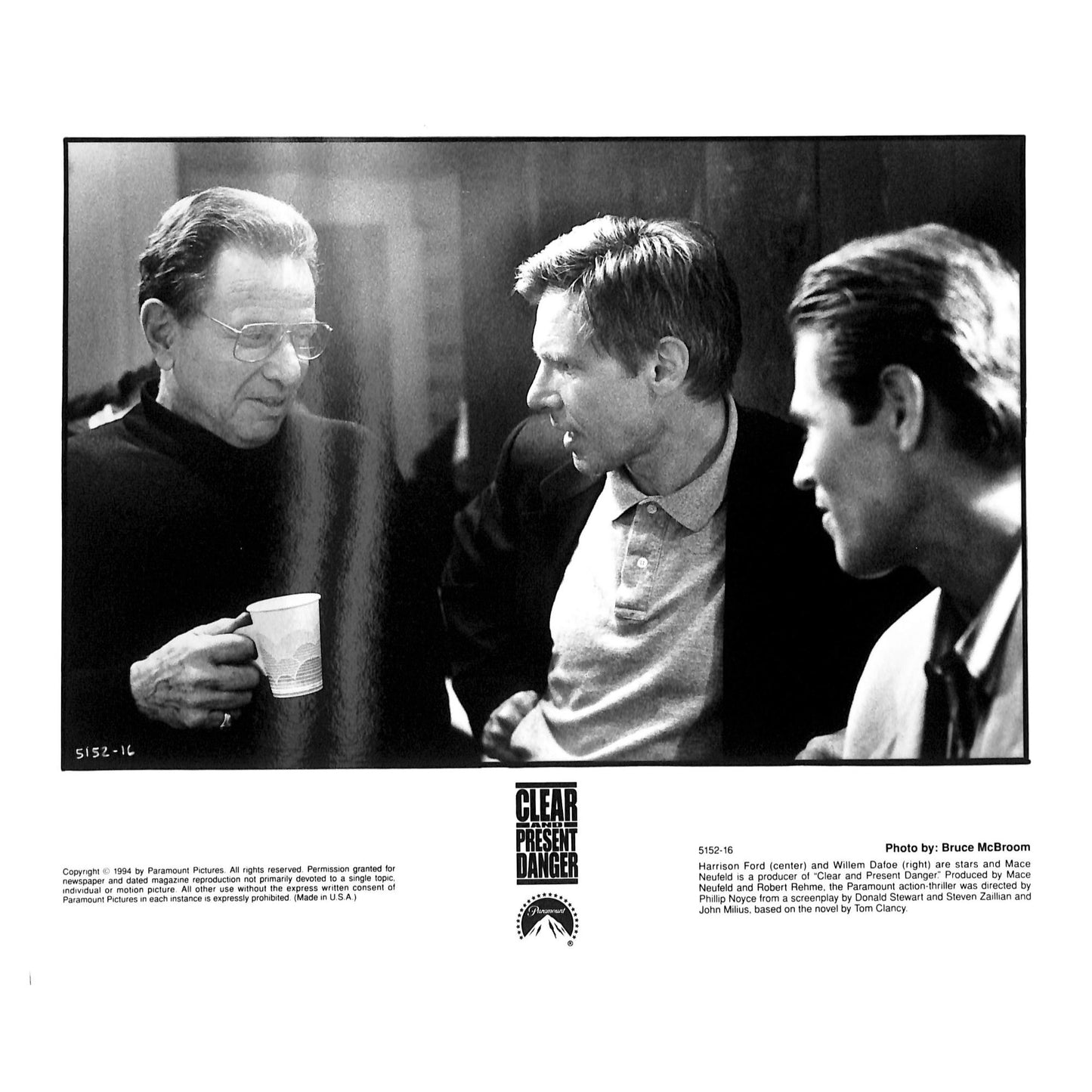 Clear and Present Danger (1994) Movie Still Full Set 8x10