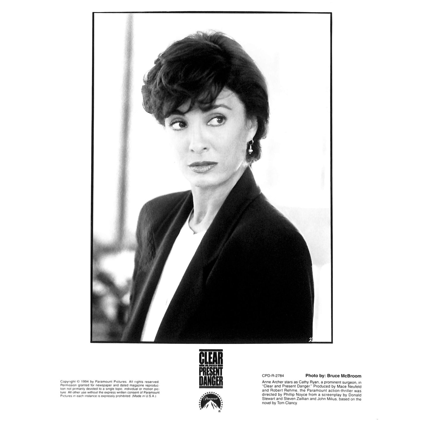 Clear and Present Danger (1994) Movie Still Full Set 8x10
