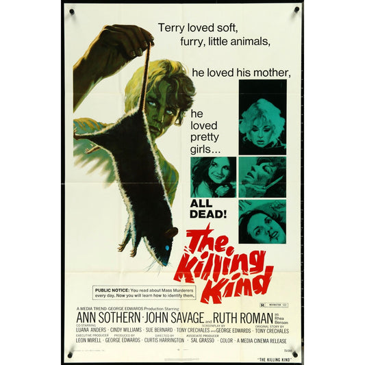 The Killing Kind (1973) Original Movie Poster Folded 27x41