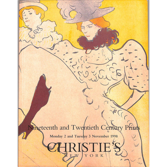Christie's 19th and 20th Century Art Prints Auction Catalog November 3, 1998