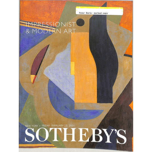 Sotheby's Impressionist and Modern Art Auction Catalog February 23, 2001