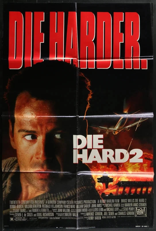 Die Hard 2 (1990) Original Movie Poster One Sheet 27x41 Bruce Willis Action Film