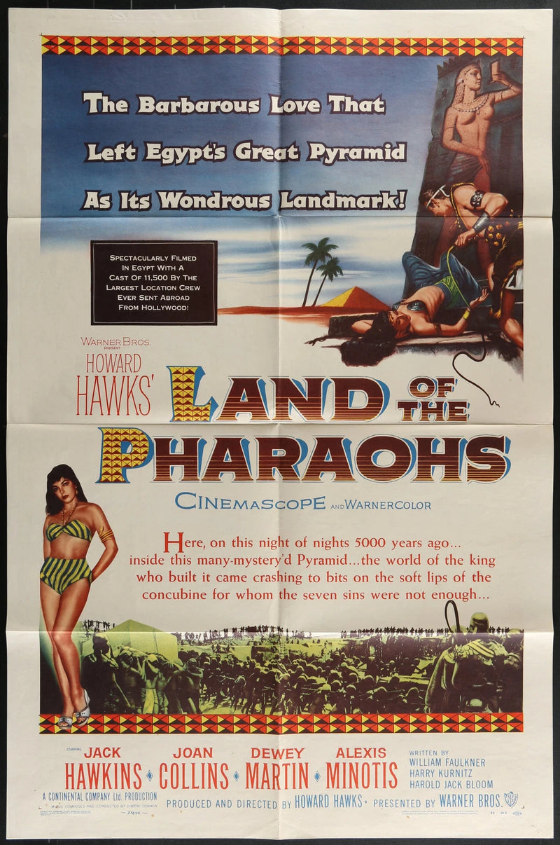 Land of the Pharaohs (1955) Original One Sheet Movie Poster 27x41 Howard Hawks