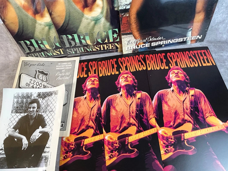 Bruce Springsteen Memorabilia Lot - New 1988/89 Calendars, Flag, Posters & More
