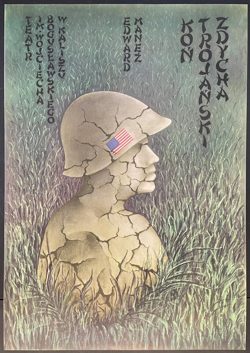 Zdycha Trojański Koń (1981) Original Polish Theatre Poster 26x37