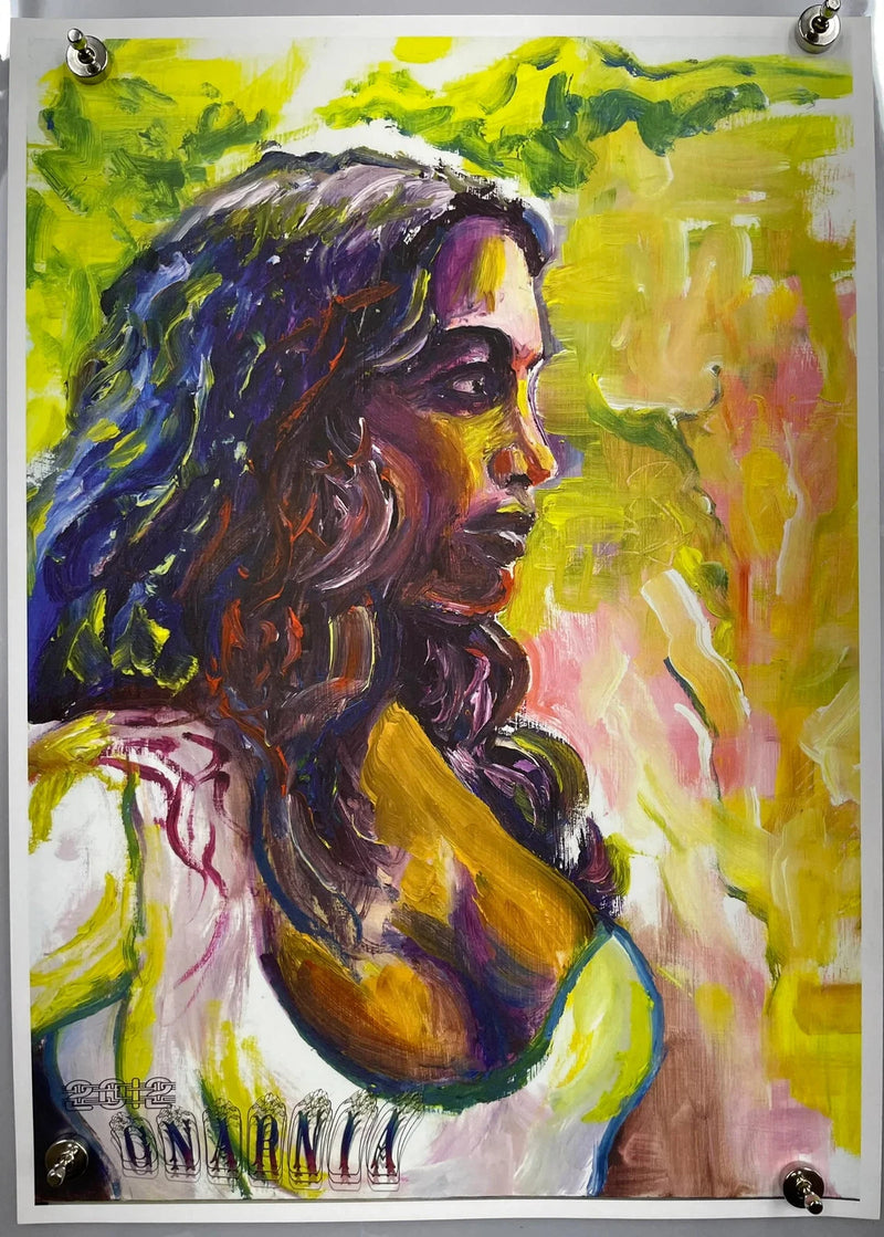 Bianca 11x17 Original Expressionist Art Print Poster 2012 Portrait Painting