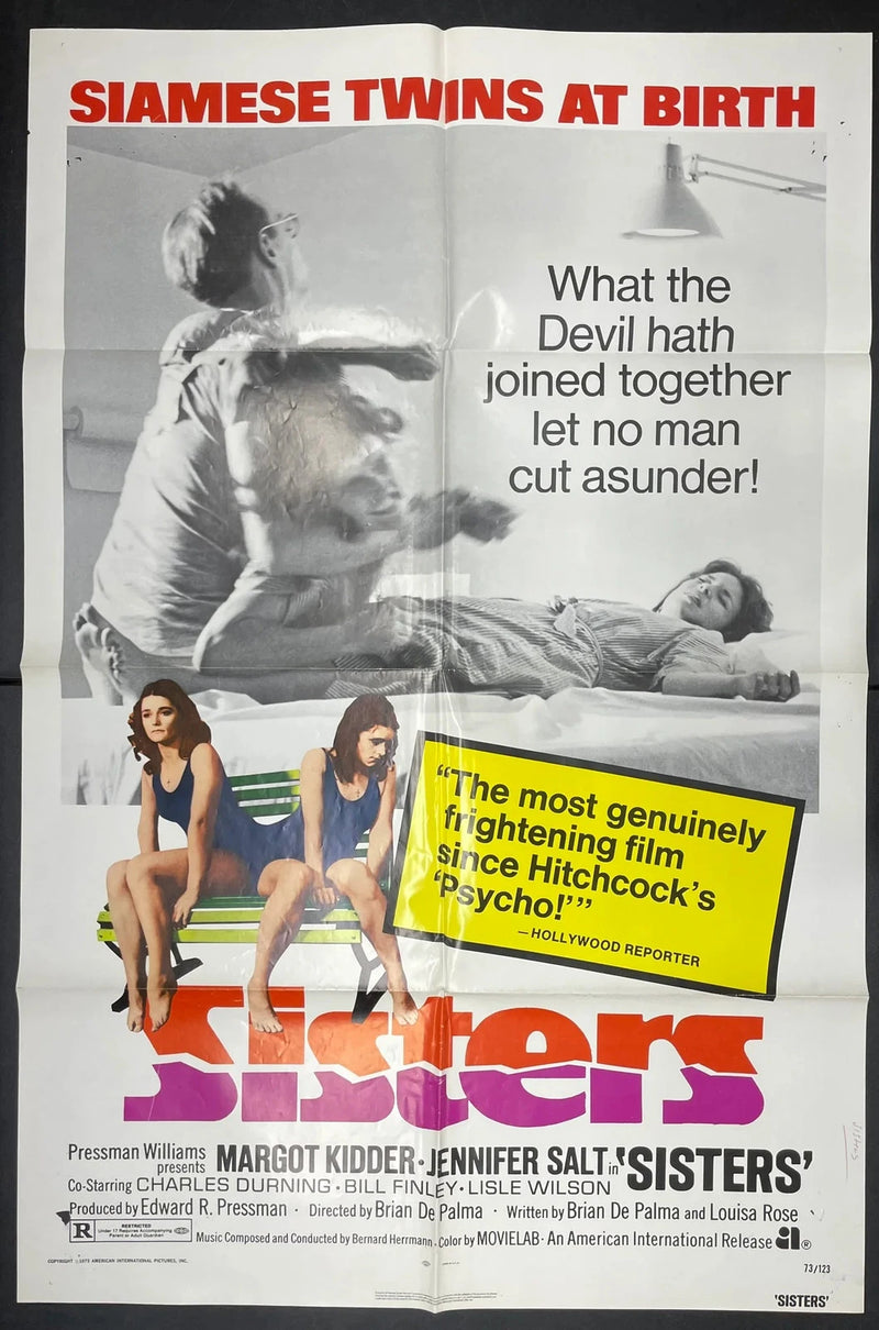 Sisters (1973) Original Movie Poster Folded 27x41