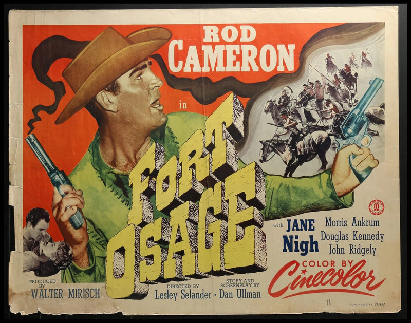 Fort Osage (1952) Original Half-sheet Movie Poster 22x28