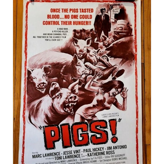 PIGS (1973) Original Movie Poster 27x41 Rolled Toni Lawrence