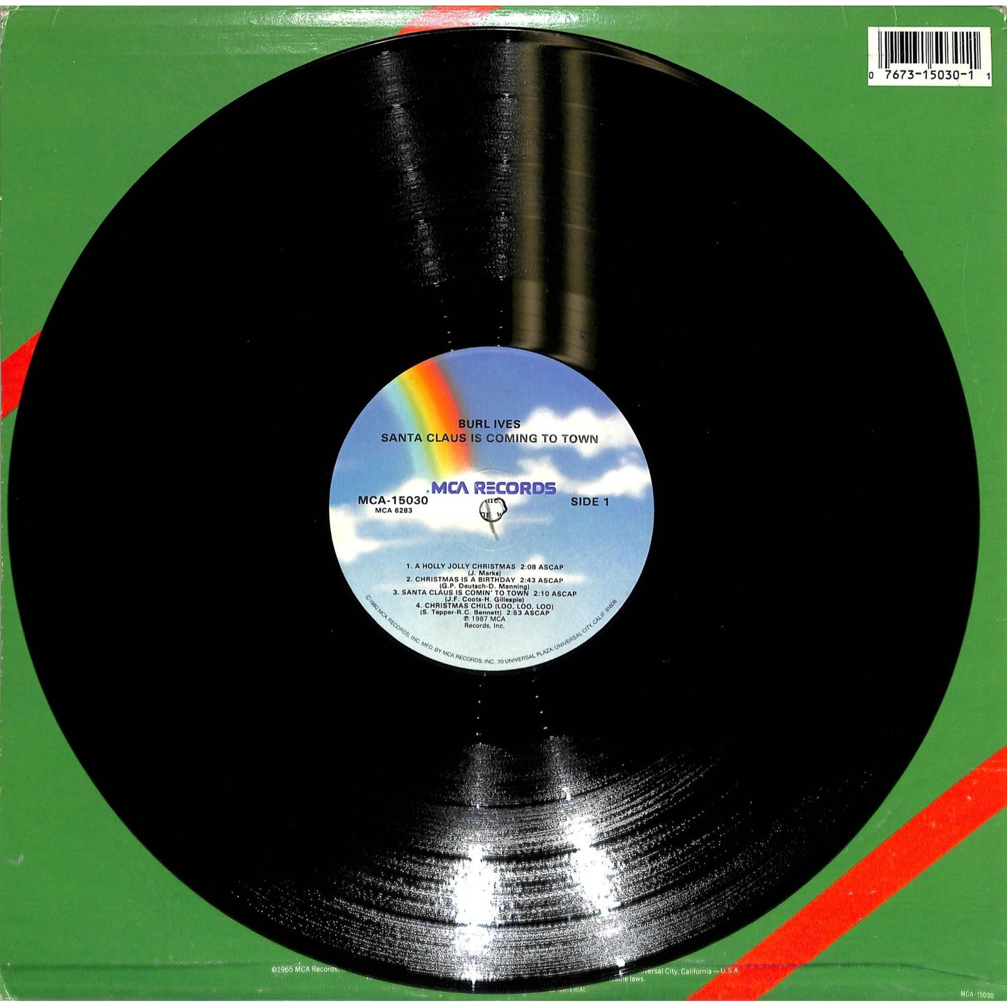 Burl Ives - Santa Claus is Coming to Town (1987) Vinyl Record MCA-15030