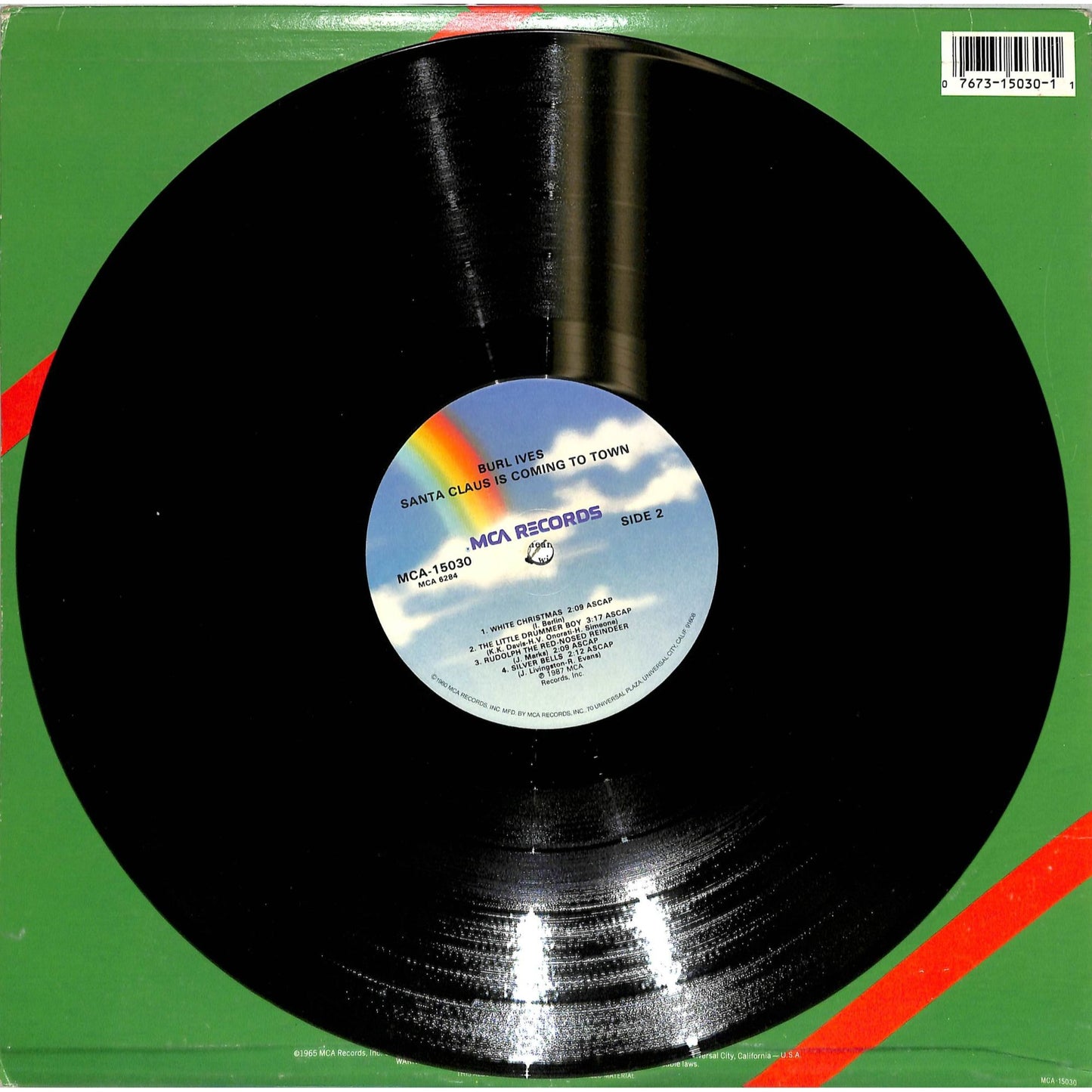 Burl Ives - Santa Claus is Coming to Town (1987) Vinyl Record MCA-15030